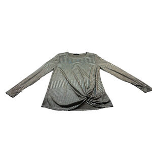 Kim & Cami women's Blouse gold & silver Size Small ( 0229)